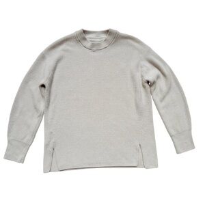 Lululemon Women’s Crew Neck Sweater Merino & Cotton Sz 8 Ivory